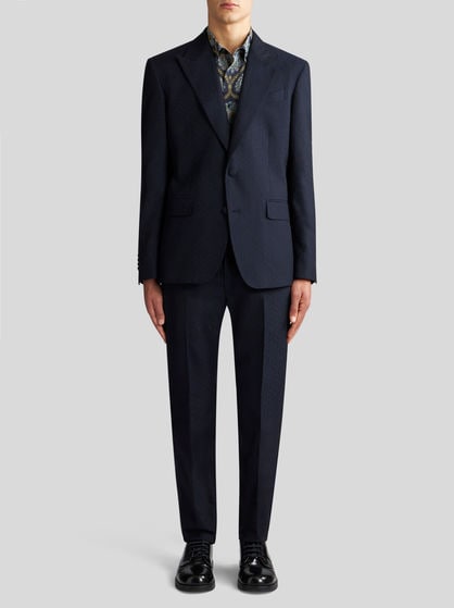 WOOL AND COTTON JACQUARD JACKET