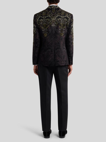 SINGLE-BREASTED BLAZER WITH FLORAL EMBROIDERY