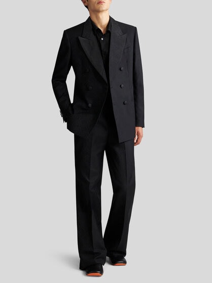WOOL AND COTTON JACQUARD JACKET