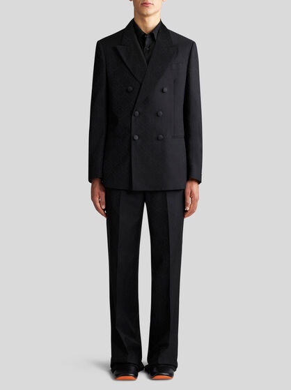 WOOL AND COTTON JACQUARD JACKET