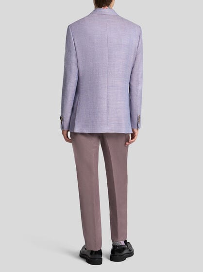 WOOL-BLEND HERRINGBONE BLAZER