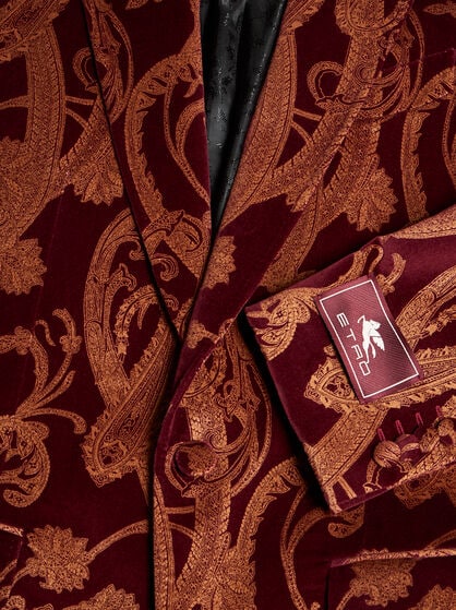 SINGLE-BREASTED PAISLEY BLAZER