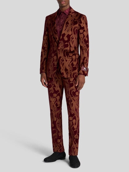 SINGLE-BREASTED PAISLEY BLAZER
