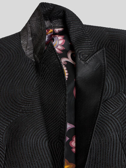 SINGLE-BREASTED WAVY BLAZER