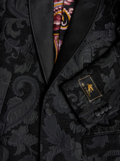 FLORAL LEAFY BLAZER WITH LINING