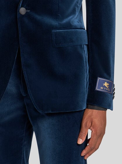SINGLE-BREASTED BLAZER WITH CONTRASTING LINING