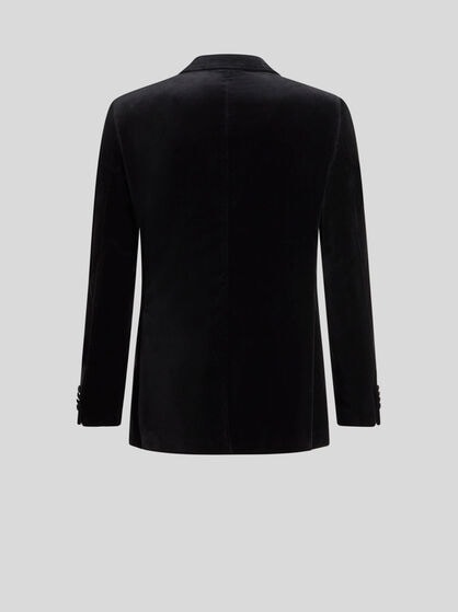 SINGLE-BREASTED BLAZER WITH CONTRASTING LINING
