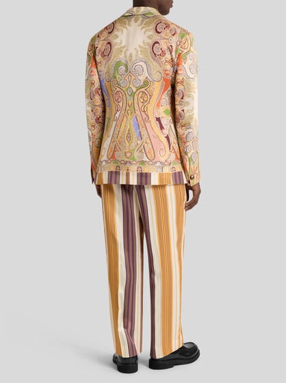 SINGLE-BREASTED ALL-OVER PAISLEY BLAZER