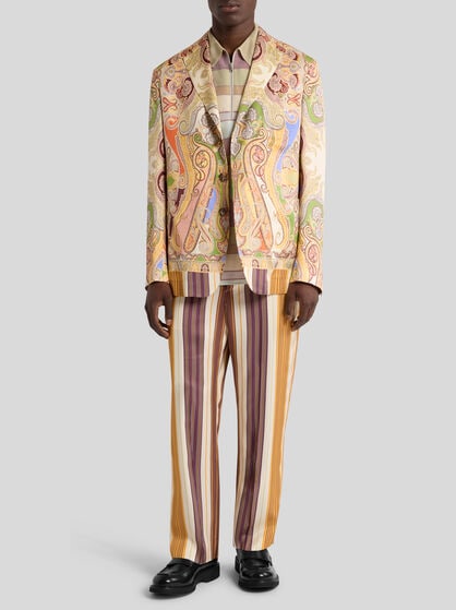 SINGLE-BREASTED ALL-OVER PAISLEY BLAZER