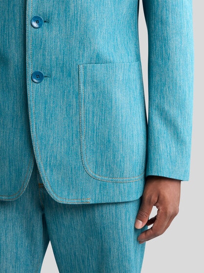 SLUB COTTON BLAZER