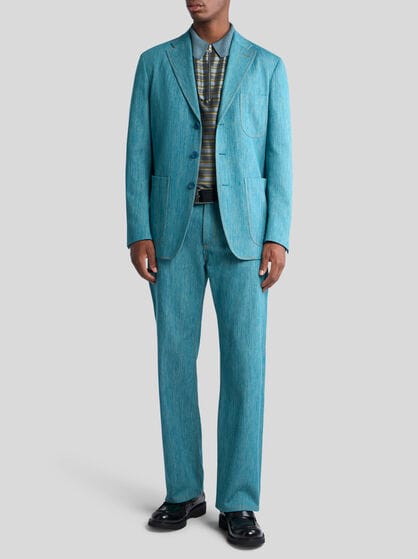 SLUB COTTON BLAZER