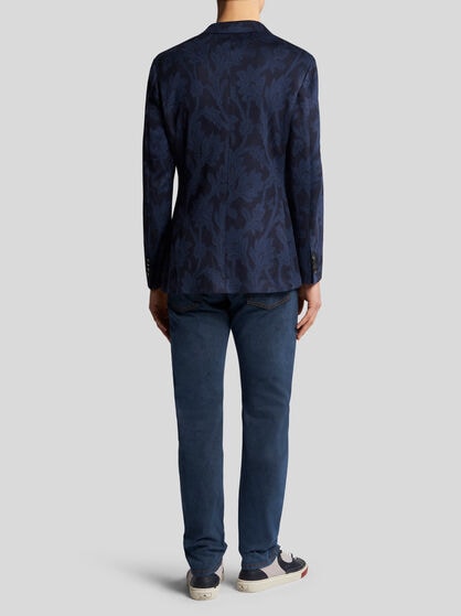 FLORAL LEAFY JACQUARD BLAZER