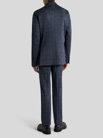 SINGLE-BREASTED JACQUARD JERSEY JACKET