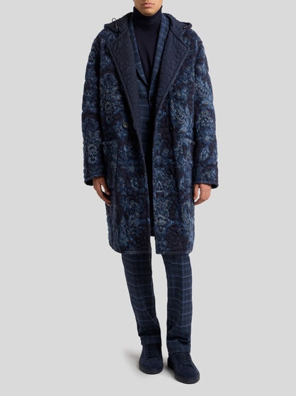 SINGLE-BREASTED JACKET WITH CHECK MOTIF