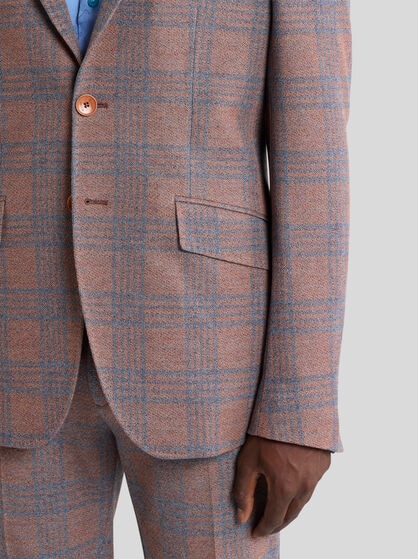 PRINCE OF WALES JACQUARD JERSEY JACKET