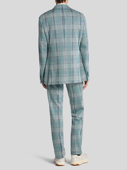 GLEN PLAID JERSEY BLAZER