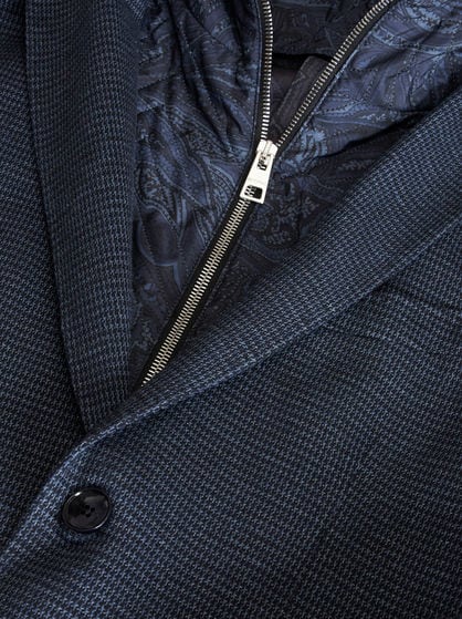 JACQUARD BLAZER WITH HOOD