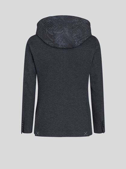 JACQUARD BLAZER WITH HOOD