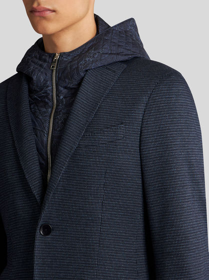 JACQUARD BLAZER WITH HOOD
