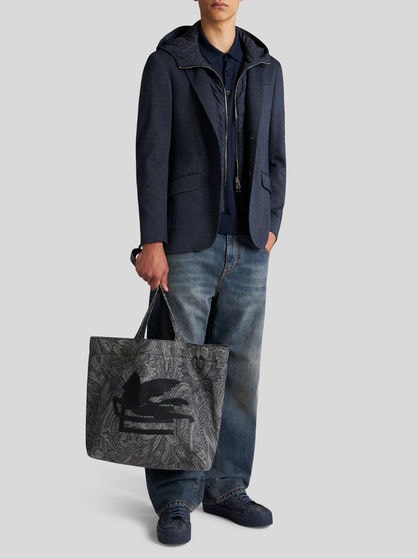 JACQUARD BLAZER WITH HOOD