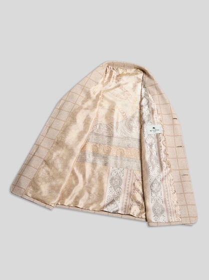 LINEN-BLEND JERSEY SHACKET