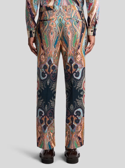 PAISLEY WOOL TROUSERS