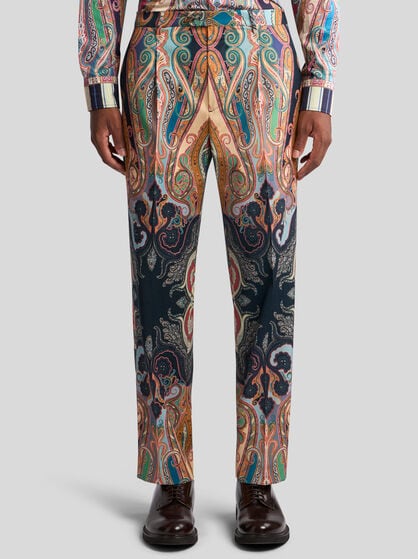PAISLEY WOOL TROUSERS