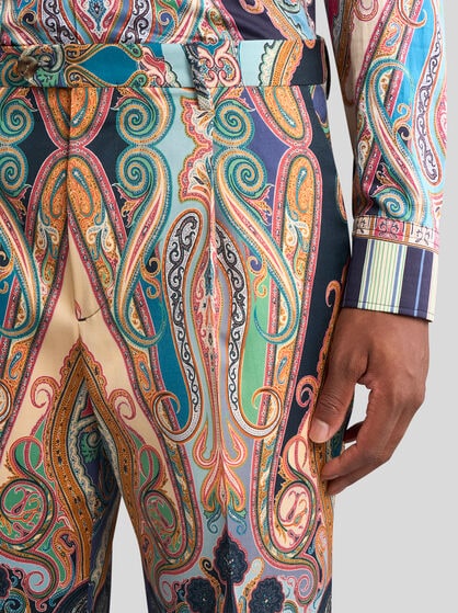 PAISLEY WOOL TROUSERS