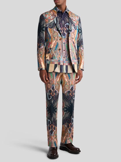 PAISLEY WOOL TROUSERS