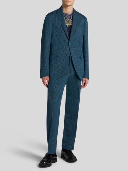 WOOL TROUSERS WITH MICRO MOTIF