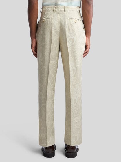 リネンジャカード パンツ