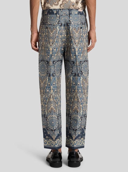 TAILORED STRETCH COTTON TROUSERS