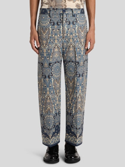 TAILORED STRETCH COTTON TROUSERS