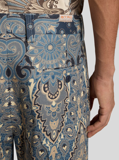 TAILORED STRETCH COTTON TROUSERS