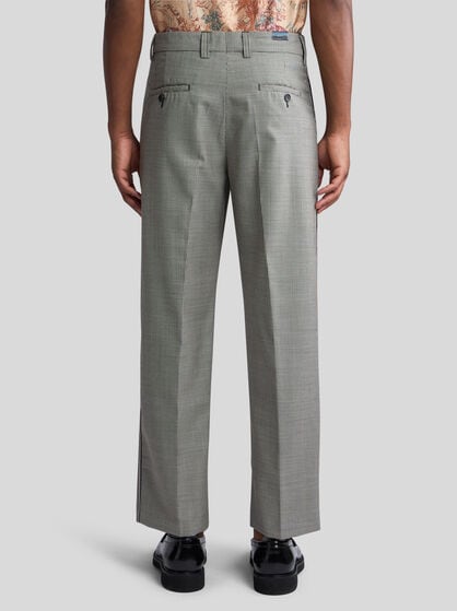 WOOL HOUNDSTOOTH TROUSERS