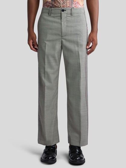 WOOL HOUNDSTOOTH TROUSERS