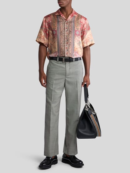 WOOL HOUNDSTOOTH TROUSERS