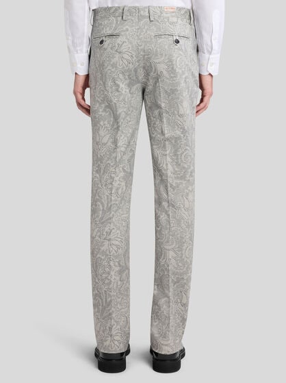 COTTON JACQUARD TROUSERS