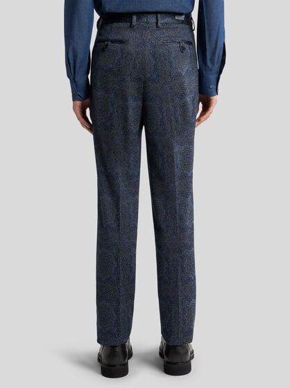 JERSEY JACQUARD TROUSERS