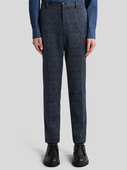JERSEY JACQUARD TROUSERS