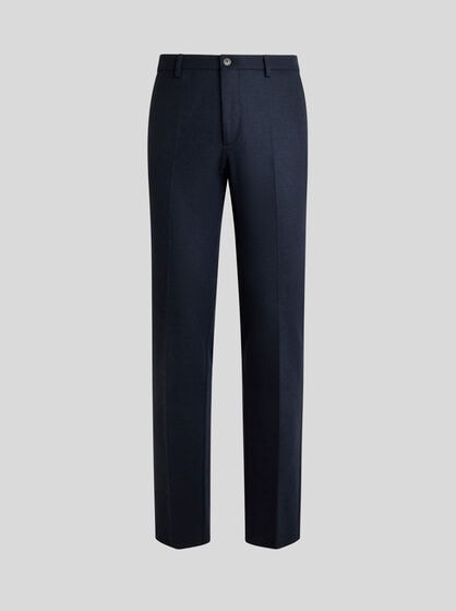 PLAIN-COLOURED KNIT TROUSERS