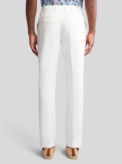 FOLIAGE-DESIGN COTTON TROUSERS
