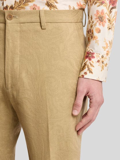 コットン ジャカード パンツ