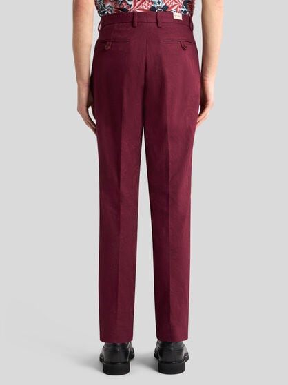 COTTON JACQUARD TROUSERS