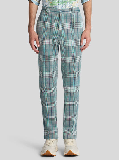 GLEN PLAID TROUSERS