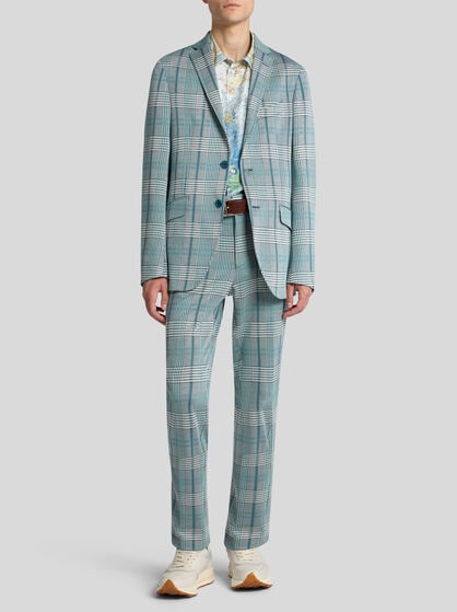 GLEN PLAID TROUSERS