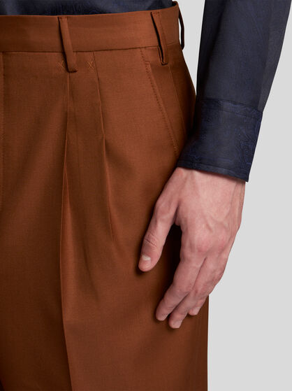 WOOL TROUSERS WITH PLEATS