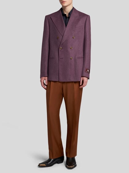 WOOL TROUSERS WITH PLEATS