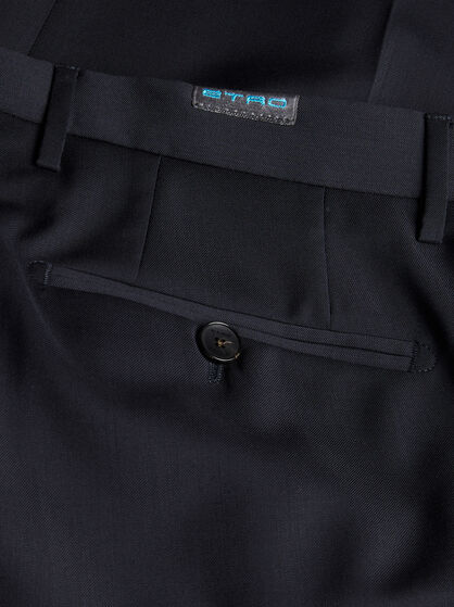 CARROT-LEG WOOL TROUSERS