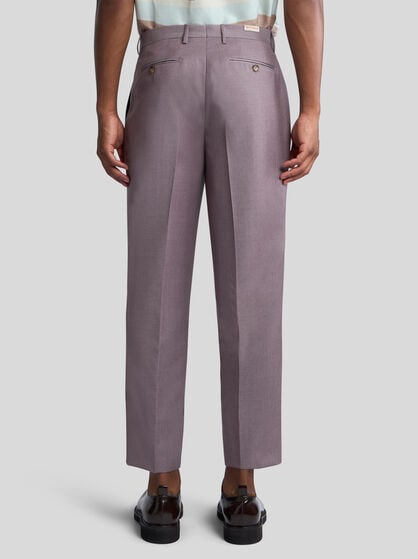 CARROT-LEG WOOL TROUSERS